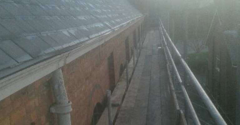 A view along the Balsall Heath church roof