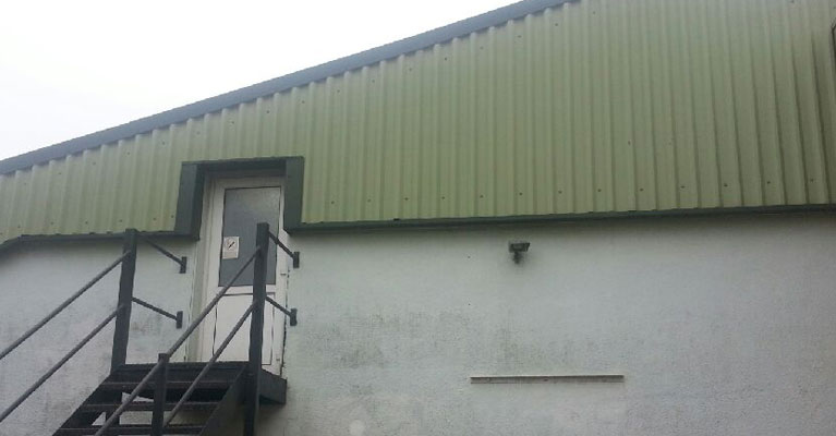 Gable end of the unit before work commenced