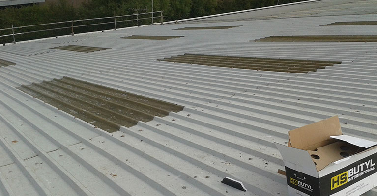 Scaffold edge protection and Butyl sealant box.