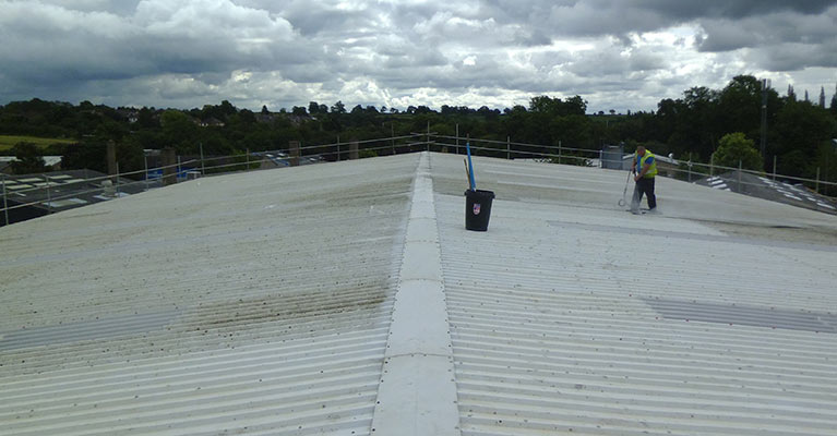 Industrial roof washdown